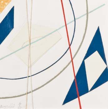 Silvano Bozzolini : Senza titolo  (1985)  - Collage di tela e spago su cartoncino, - Asta Arte Moderna e Contemporanea - Fabiani Arte