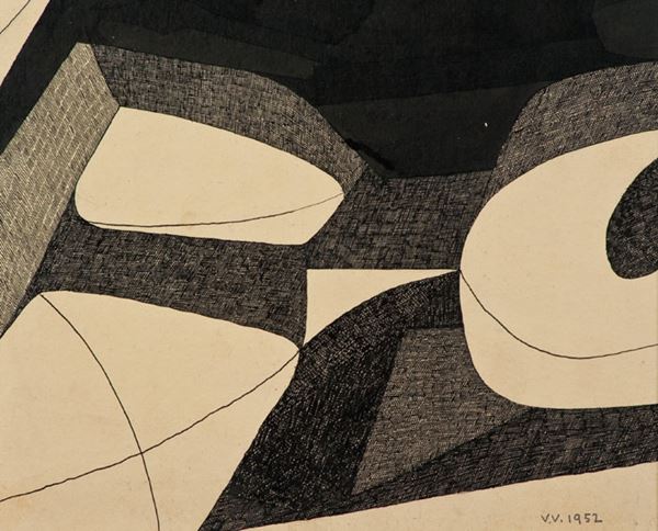 Venturino Venturi : Senza titolo  (1952)  - Asta Arte Moderna e Contemporanea - Fabiani Arte