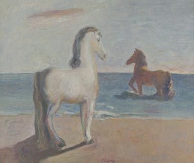 Giuseppe Manfredi - Cavalli in riva al mare