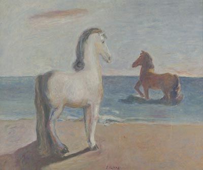 Giuseppe Manfredi - Cavalli in Riva al Mare