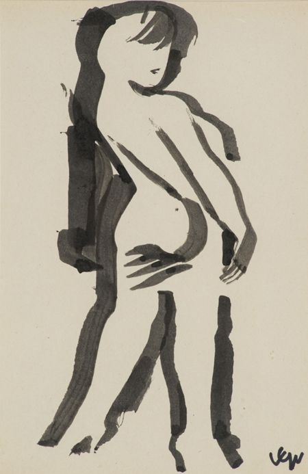 Lucio Venna : Nudo  - China su carta - Asta Arte Moderna e Contemporanea, '800 e'900	 - Fabiani Arte