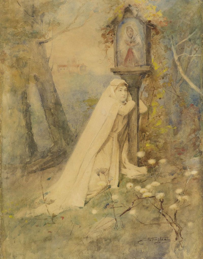 Carlo Stragliati - Preghiera nel Bosco