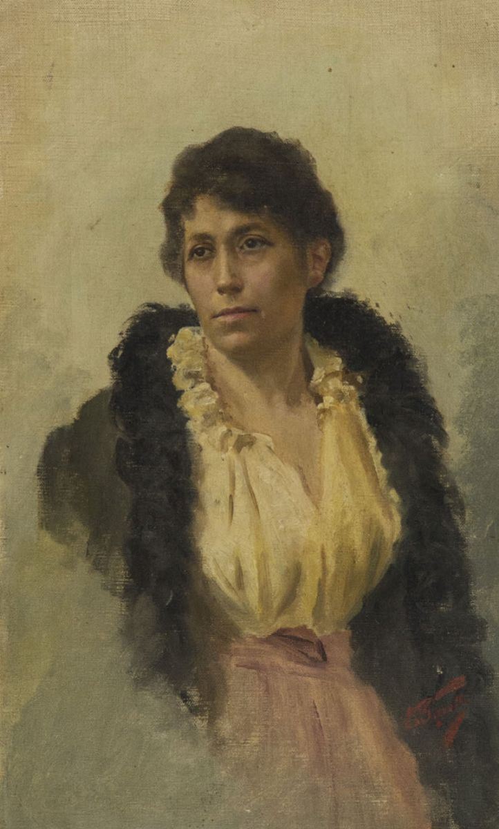 Edmondo Pizzella - Ritratto di Adele Cini