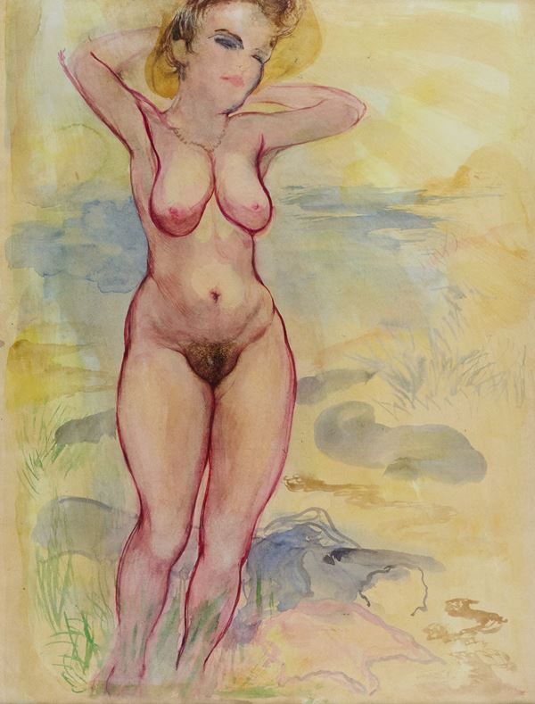 George Grosz - Female Nude, Cape Cod