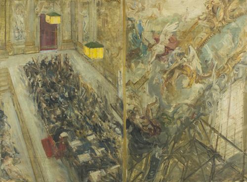 Giuseppe Cassioli : Senza titolo  - Olio su tavole assemblate - Asta Arte Moderna e Contemporanea, '800 e'900 - Fabiani Arte