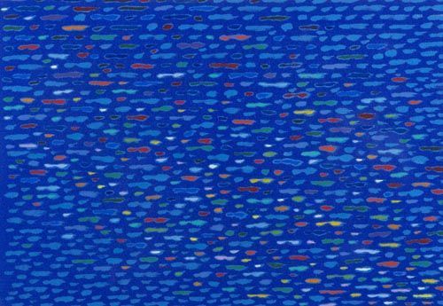 Piero Dorazio : Bluenote  (1976)  - Olio su tela - Asta Arte Moderna e Contemporanea, '800 e'900 - Fabiani Arte