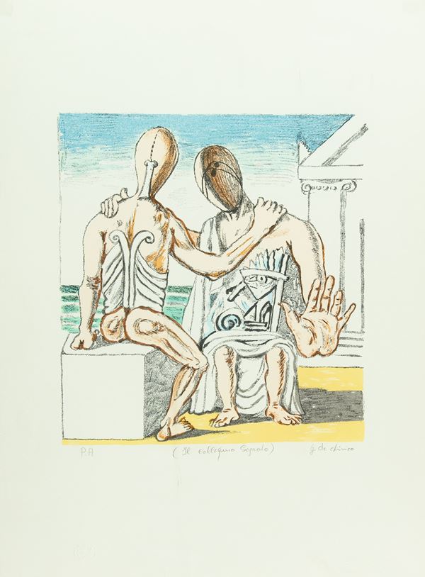 Giorgio De Chirico : Colloquio segreto  (1969)  - Asta Asta 81 di Arte Moderna e Contemporanea - Fabiani Arte