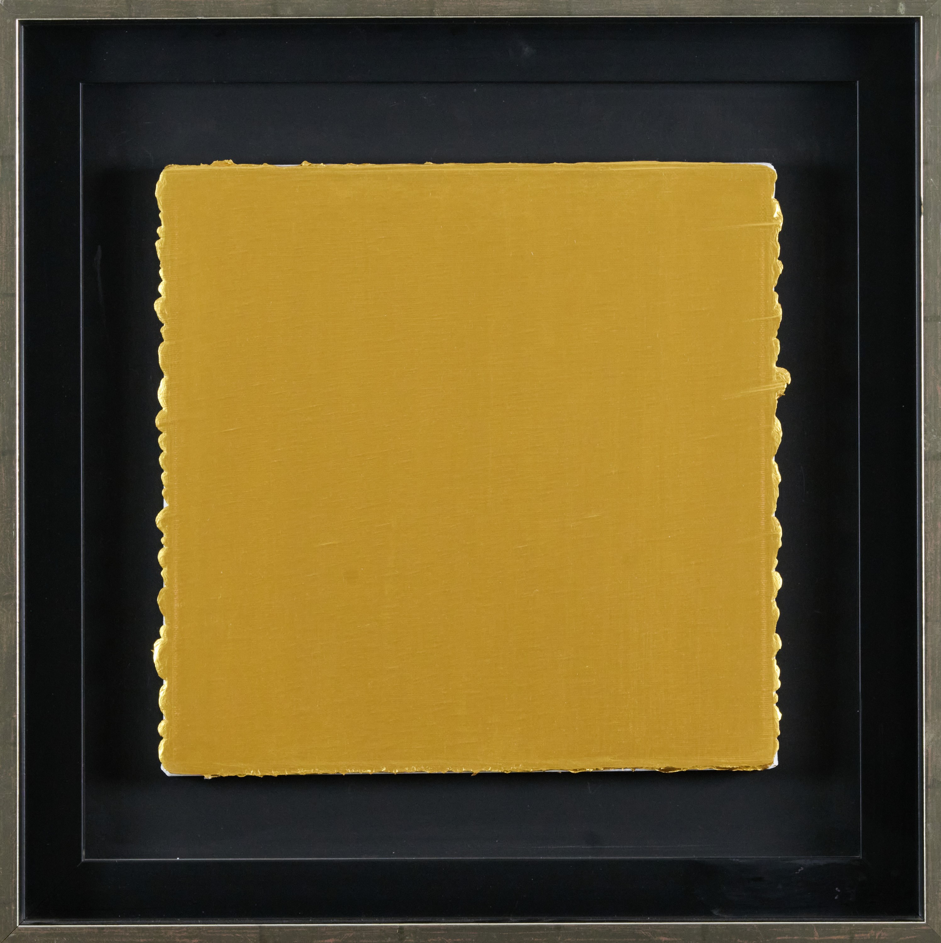 Bernard Aubertin - Carré Or, acrilico spatolato su tela (2008)