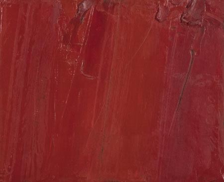 Piero Ruggeri : Rosso vermiglio  (1990)  - Olio su tela - Asta Arte Moderna e Contemporanea, '800 e'900 - Fabiani Arte