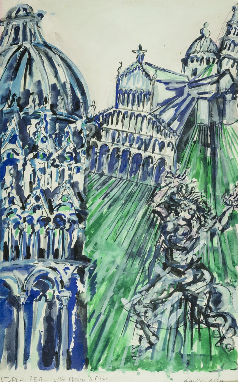 Piero Gauli - Studio per una Dedica a Pisa