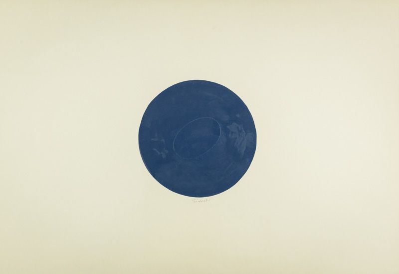 Turi Simeti - Un Ovale in Tondo Blu