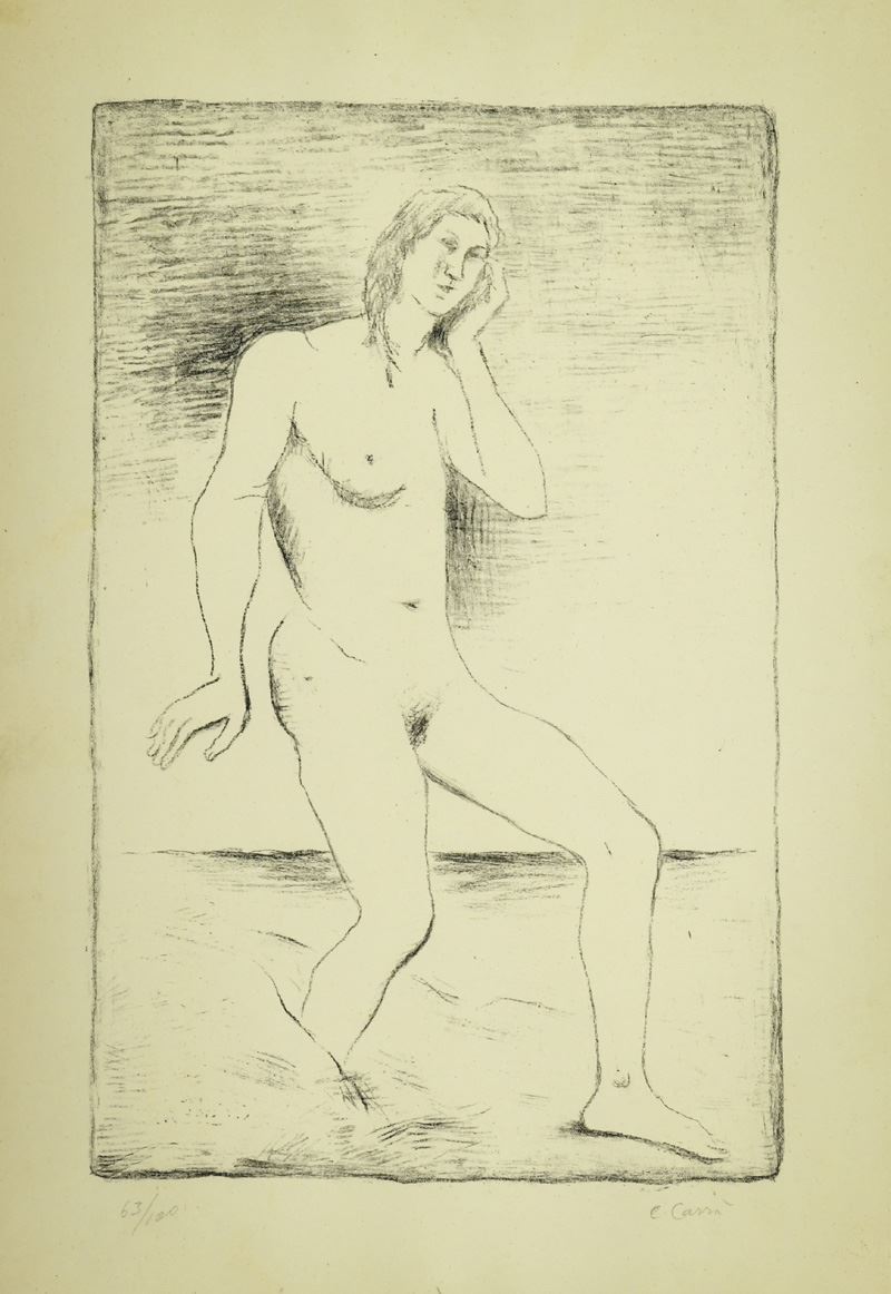 Carlo Carrà - Bagnante
