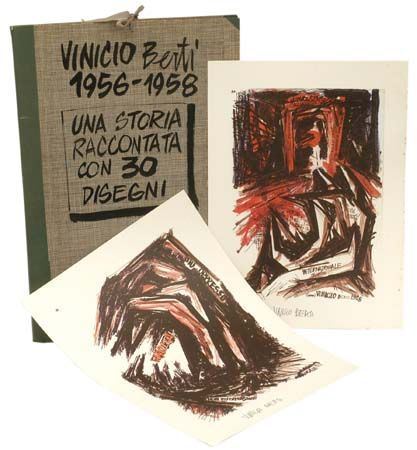 Vinicio Berti : Una storia raccontata con trenta disegni  (1956)  - Asta Arte Moderna e Contemporanea - Fabiani Arte