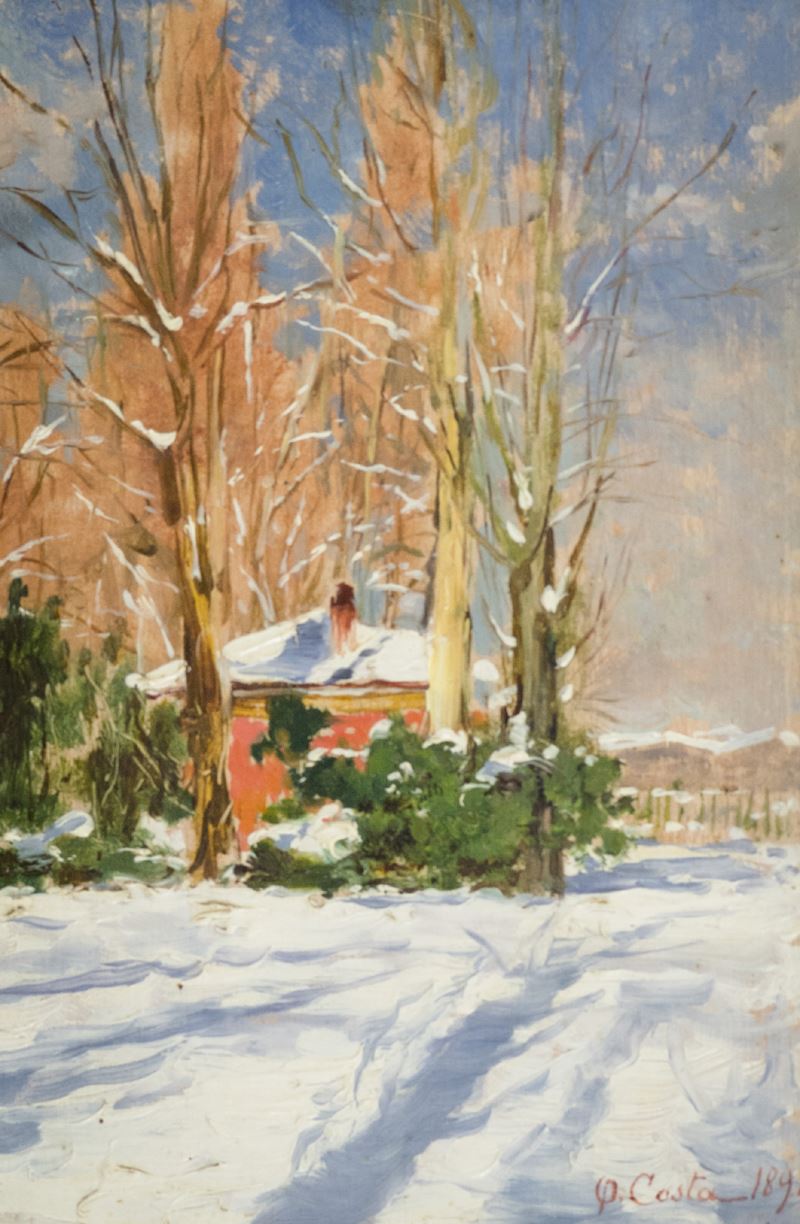 Oreste Costa - Paesaggio Innevato
