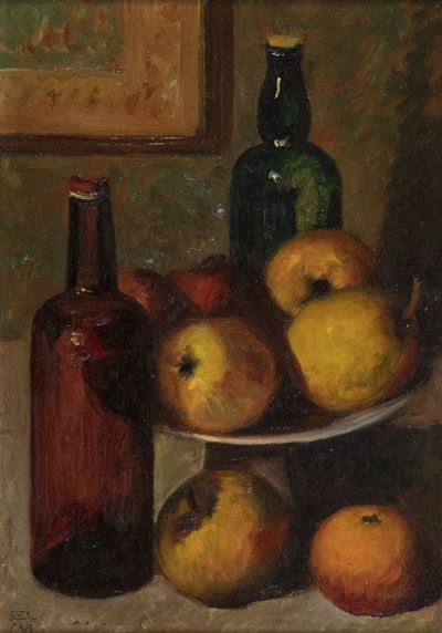 Due Bottiglie con Frutta