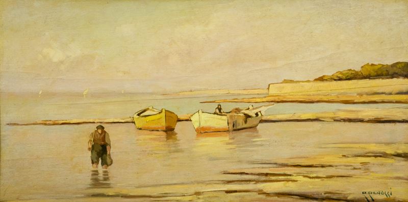 Renuccio Renucci - Pescatore con Barche