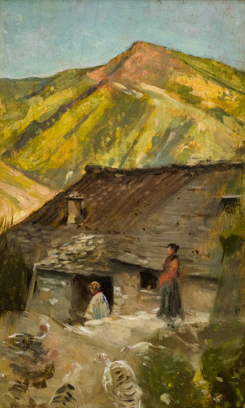 Cesare Ciani - Casolare con Contadine