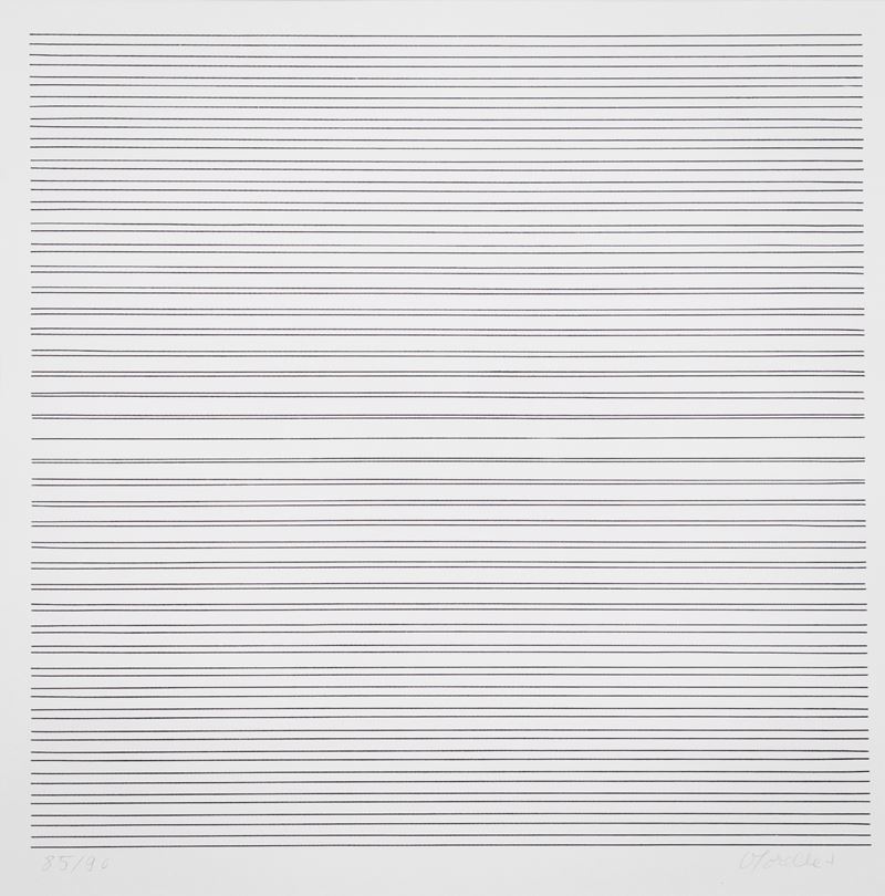 Francois Morellet - Due Trame di Linee Parallele con un Interferenza