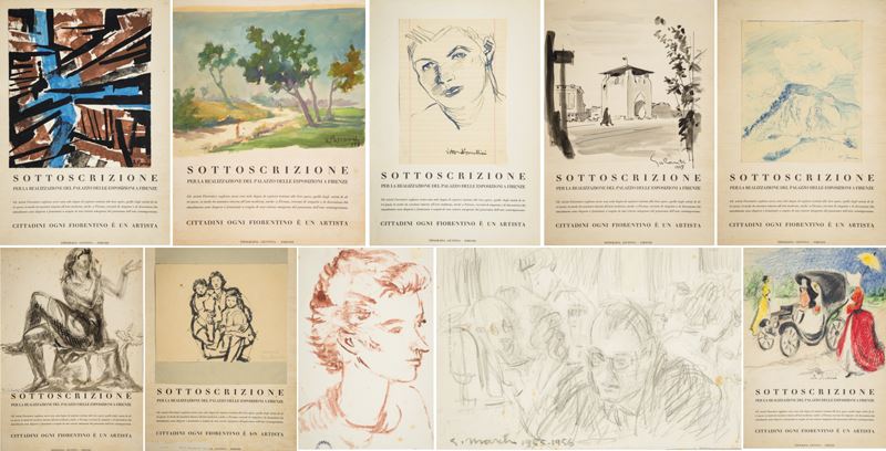 Monnini Alvaro, Pascucci Vittorio, Nomellini Vittorio, Galanti, Fucini Mippia, Catarzi Bruno, Bus...