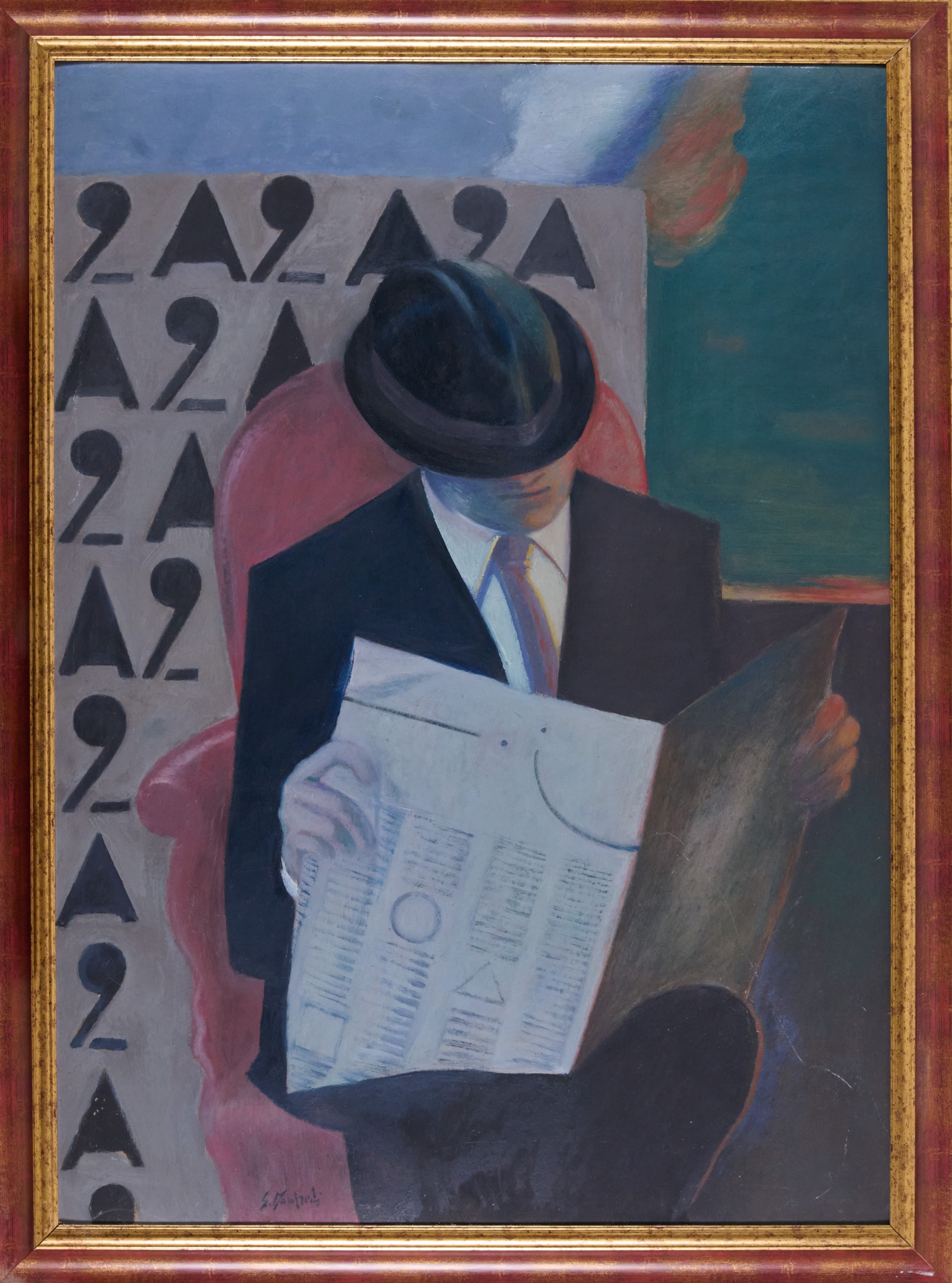 Giuseppe Manfredi - Nuovi orizzonti, olio su cartone