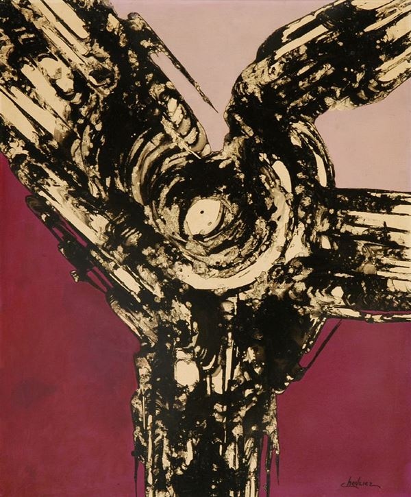 Ferdinando Chevrier : Nel tempo  (1971)  - Olio su tela - Asta Arte Moderna e Contemporanea, '800 e'900 - Fabiani Arte