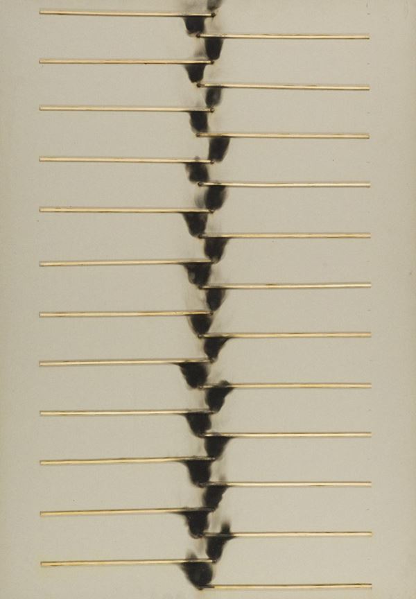 Bernard Aubertin : Parcurs d&#39;allumettes  (1974)  - Asta Arte Moderna e Contemporanea - Fabiani Arte