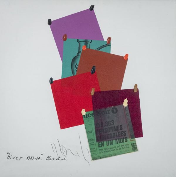 Aldo Mondino : Hiver, Paris etc. etc.  (1973-74)  - Asta Arte Moderna e Contemporanea, '800 e'900 - Fabiani Arte