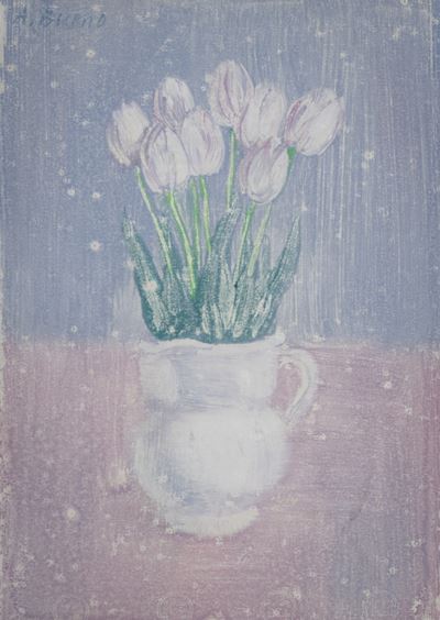Tulipani su Fondo Azzurro