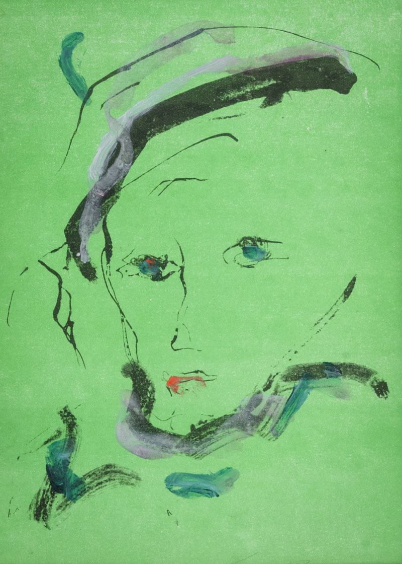 Ernesto Treccani - Autoritratto in Verde
