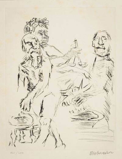 Dionysos, Aischylos Und Euripides Opfern Vor Dem Wettkampf