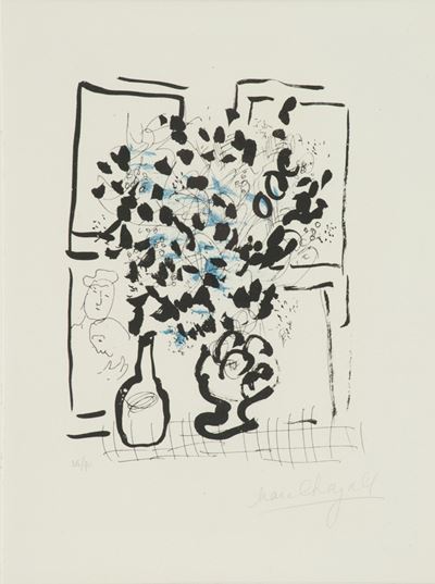 Le Bouquet Noir Et Bleu