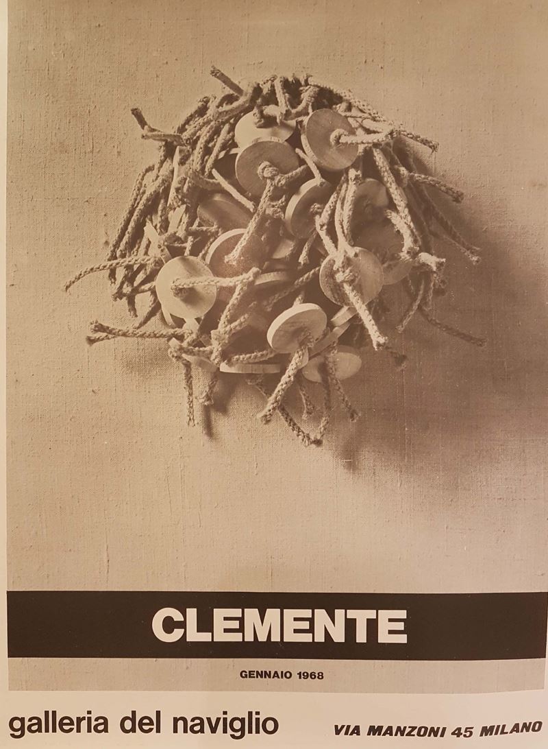 Clemente, Gennaio 1968, Galleria del Naviglio, Milano - 
