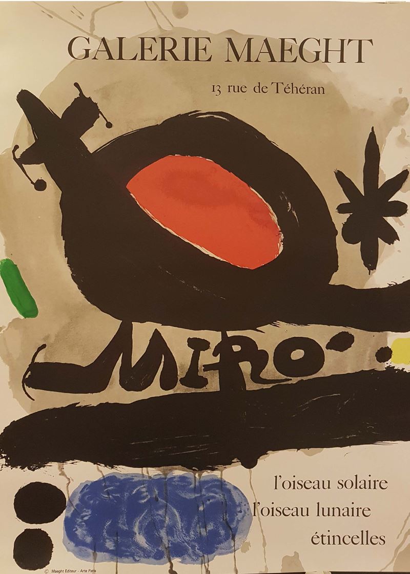 mirò,L'oiseau Solaire, L'oiseau Lunaire Étincelles, Gallerie Maeght, Paris - 