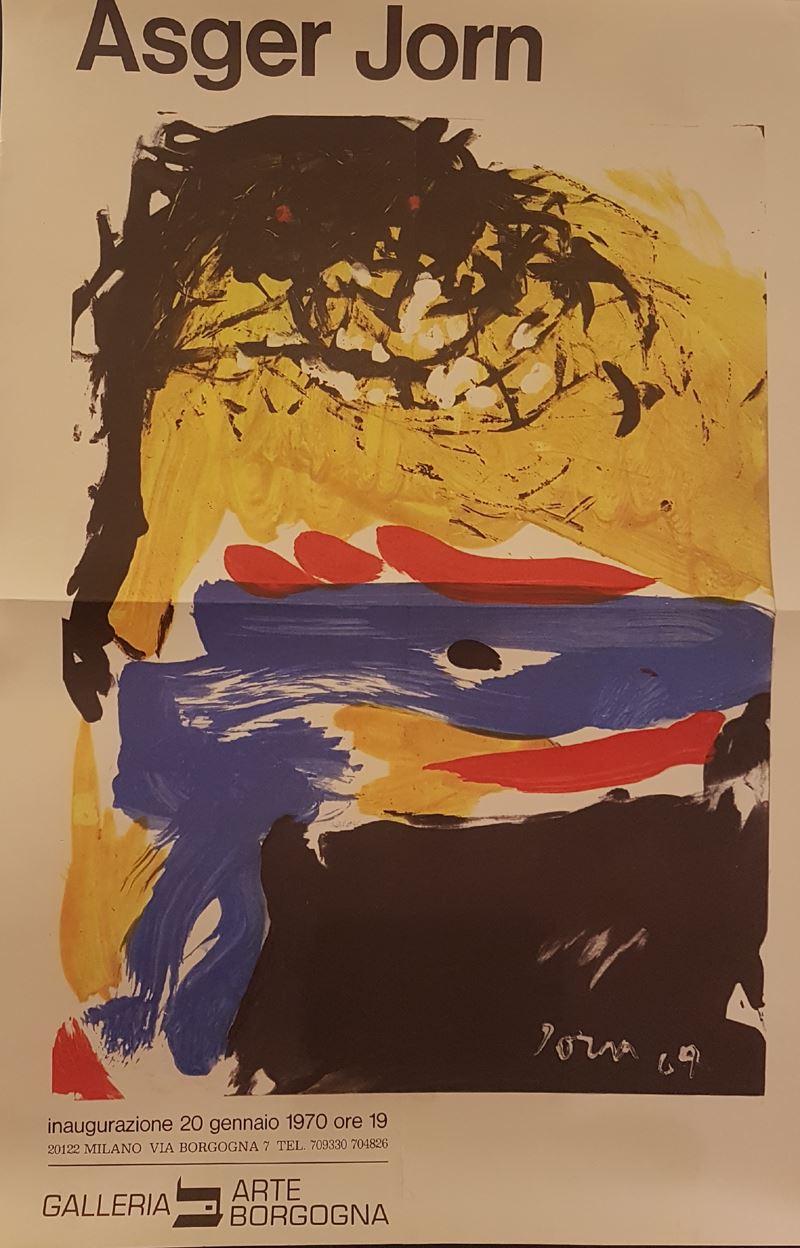 Asger Jorn, Inaugurazione 20 Gennaio 1970, Galleria Arte Borgogna, Milano - 