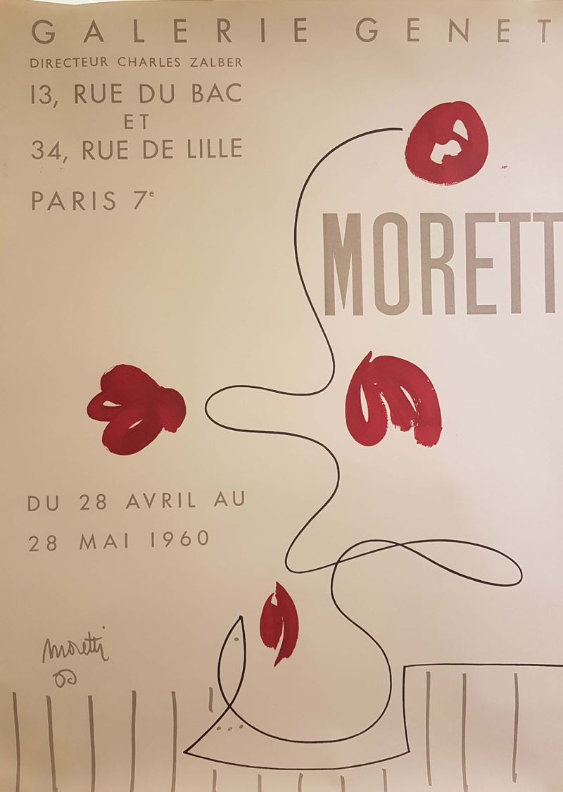 Moretti, Galerie Genet, Paris, 28 Aprile 28 Maggio 1960 - 