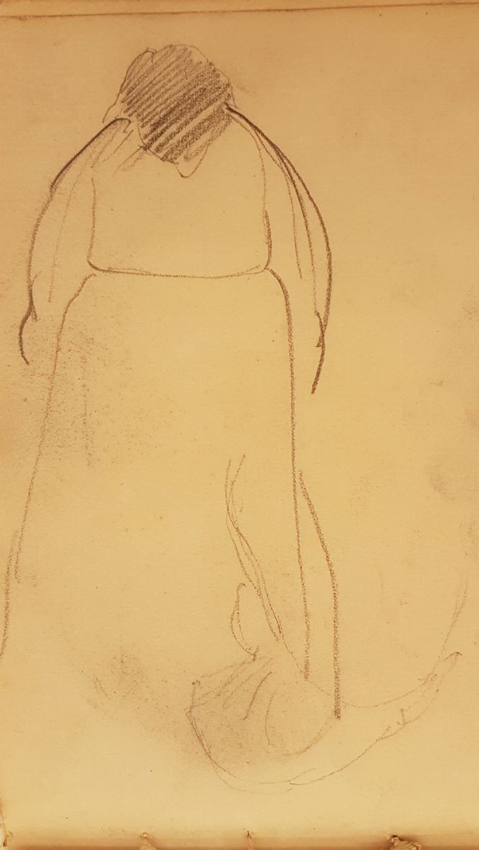 Lorenzo Viani - Figura Femminile di Spalle