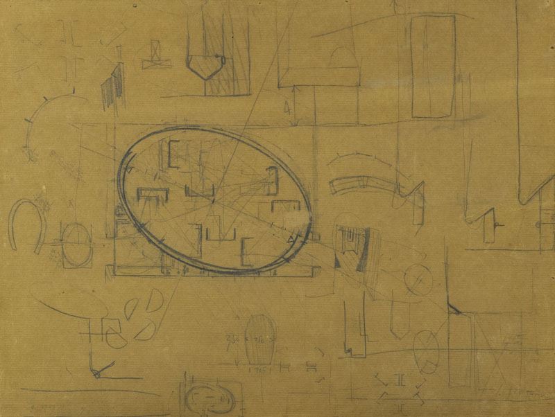 Lucio Fontana - Progetto (studio per Allestimento Espositivo)
