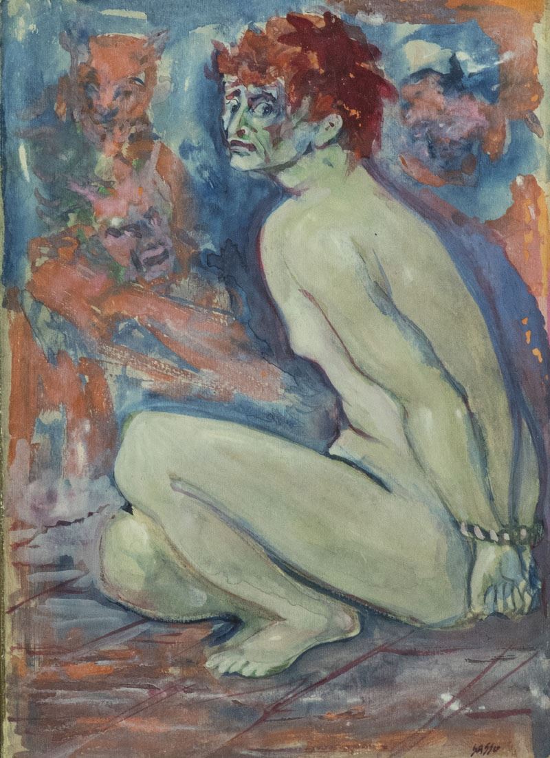 Aligi Sassu - Figura Accovacciata