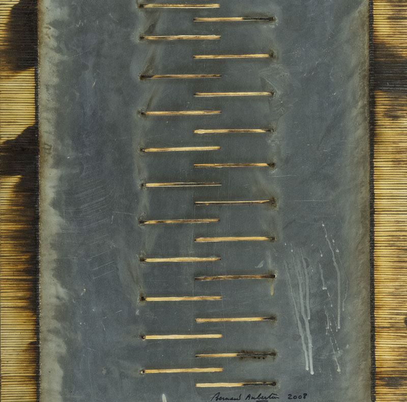Bernard Aubertin - Dessin De Feu Sur Alluminium