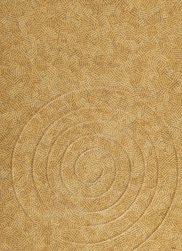 Jiri Kolar : Ozvena Utopena ve Slovech  (1981)  - Collage con spirale in rilievo su tavola - Asta Arte Moderna e Contemporanea, '800 e'900 - Fabiani Arte