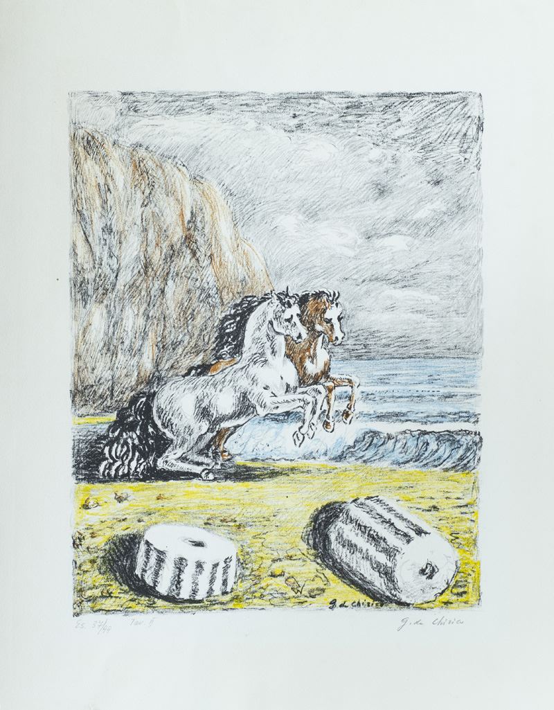 Giorgio De Chirico - Cavalli sulla Sponda Dell'egeo
