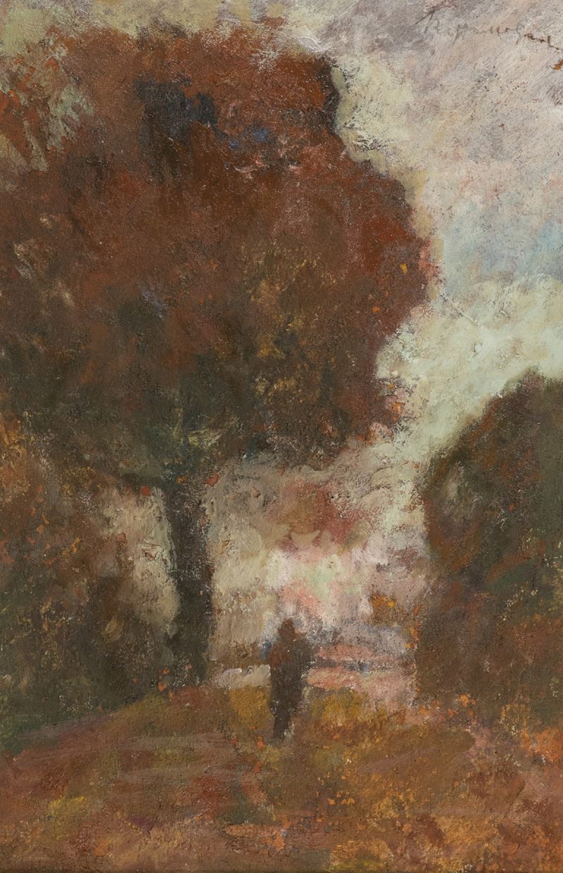 Raffaello Gambogi - Paesaggio con Figura