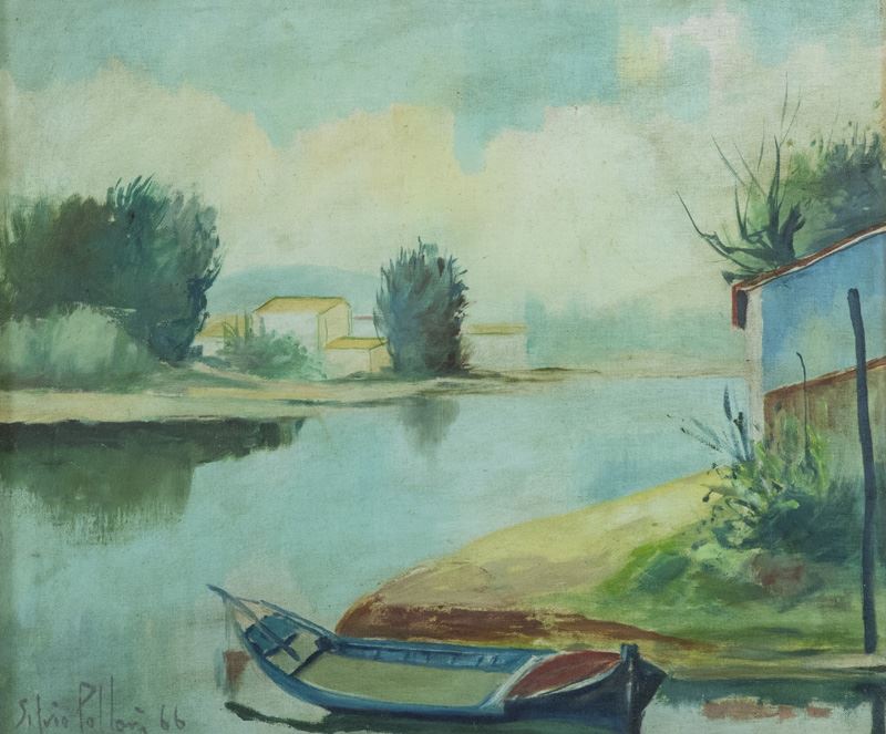 Silvio Polloni - Barca sul Fiume