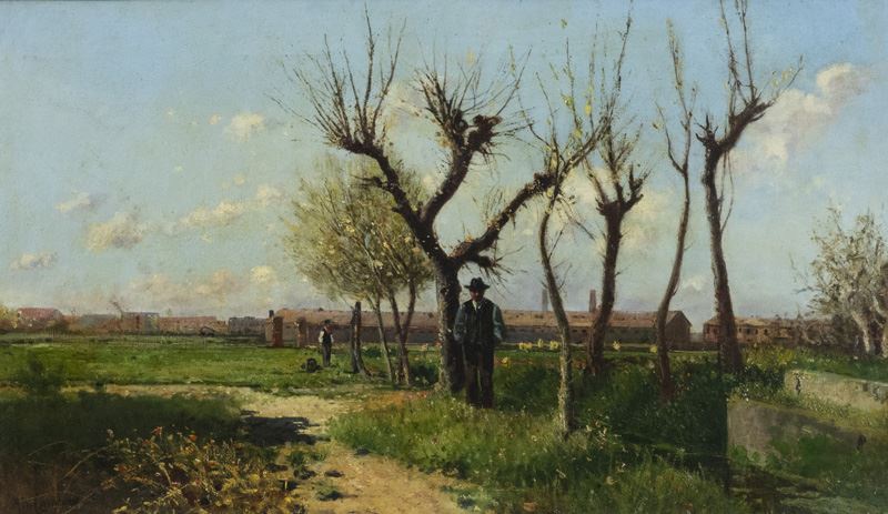Michele Cammarano - Paesaggio con Figure
