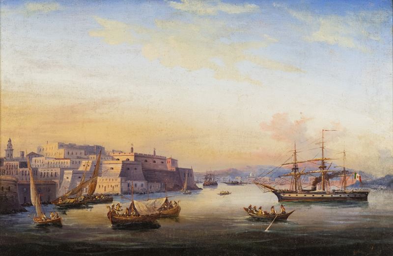 Salvatore Fergola - Veduta di Malta - la Valletta