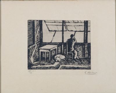 Uomo Terrazzo e Cane