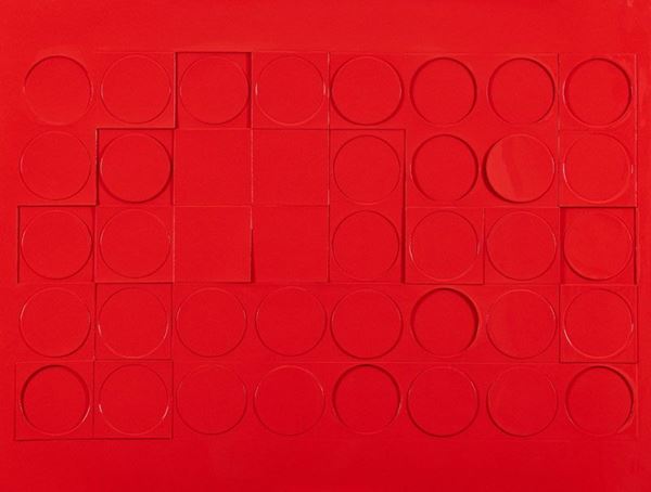 Walter Fusi : Senza titolo  (1968)  - Rilievi su superficie plastica applicata su tavola - Asta Arte Moderna e Contemporanea, '800 e'900	 - Fabiani Arte