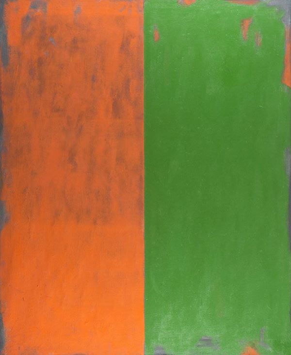 Roberto Barni : Omaggio per quella  (anni '60)  - Olio su tela - Asta Asta di Arte Moderna e Contemporanea - Fabiani Arte