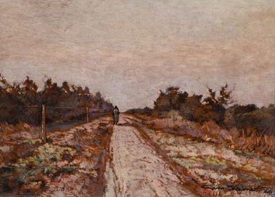Strada di Campagna con Figura