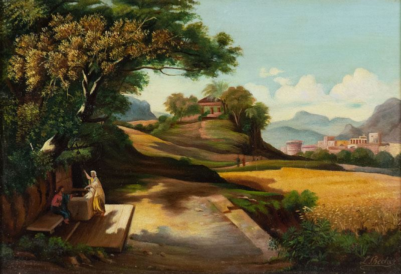 Luigi Bechi - Donna al Pozzo